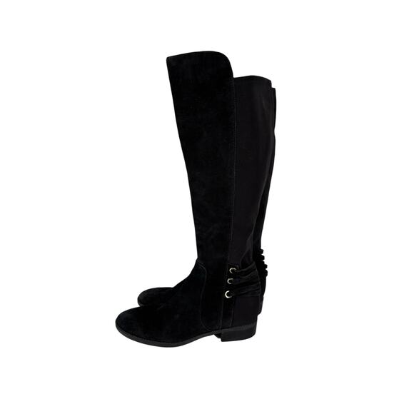 Vince Camuto Pauletta Knee High Suede Boots Size 8M Riding Equestrian Black - Picture 5 of 12